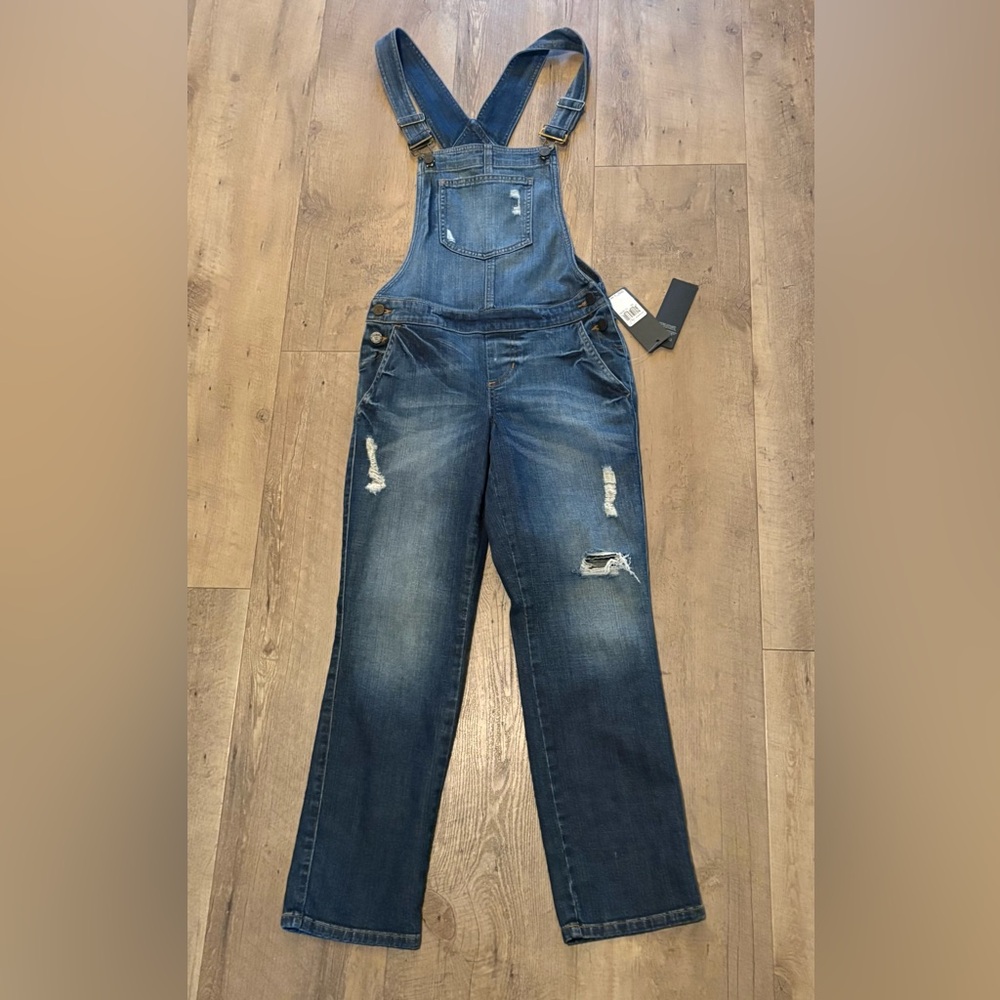 SIZE 25 NEW DISTRESSED GUESS JEAN OVERALLS